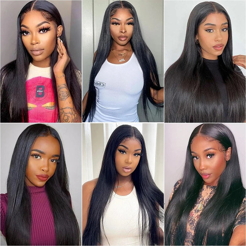 Hair Extensions Straight Clip in Hair Extensions Soft Black Hair Extensions 12-18 Inches Thick Hair Extensions Clip