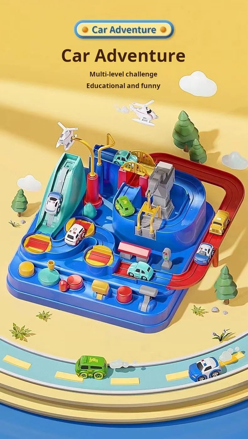 Large Car Track Adventure Toy – Educational and Interactive Brain-Teaser Game for Kids