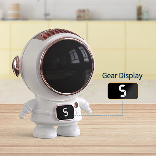USB Rechargeable Bladeless Astronaut Handheld Mini Hanging Fan
