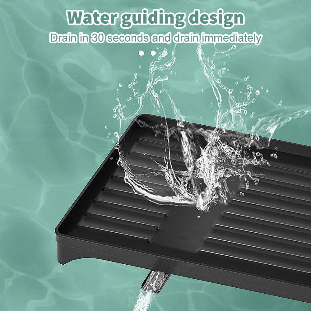 Drainer rack kitchen sink Kitchen Adjustable Plates Organiser Dish Bowl Drainer Storage Rack Cutlery Storage Holder