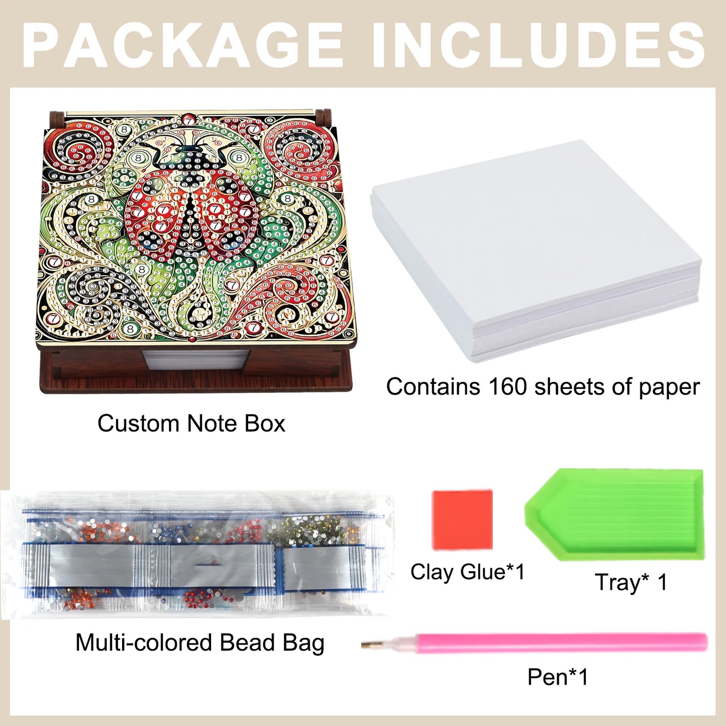 Special shaped Diamond Art Painting Sticky Note Box kits,Animal Fairy partial Diamond Art note box for Home Office decorate Gift