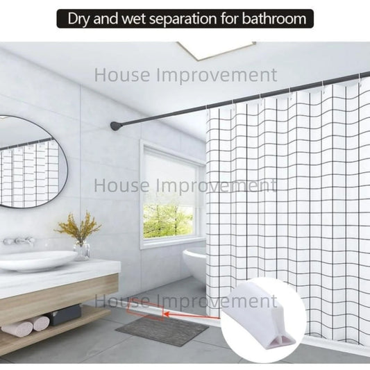 Shower Water Barrier Collapsible Self Adhesive Silicone Strip Trim Splash Guard Bendable Shower Threshold Water Barrier