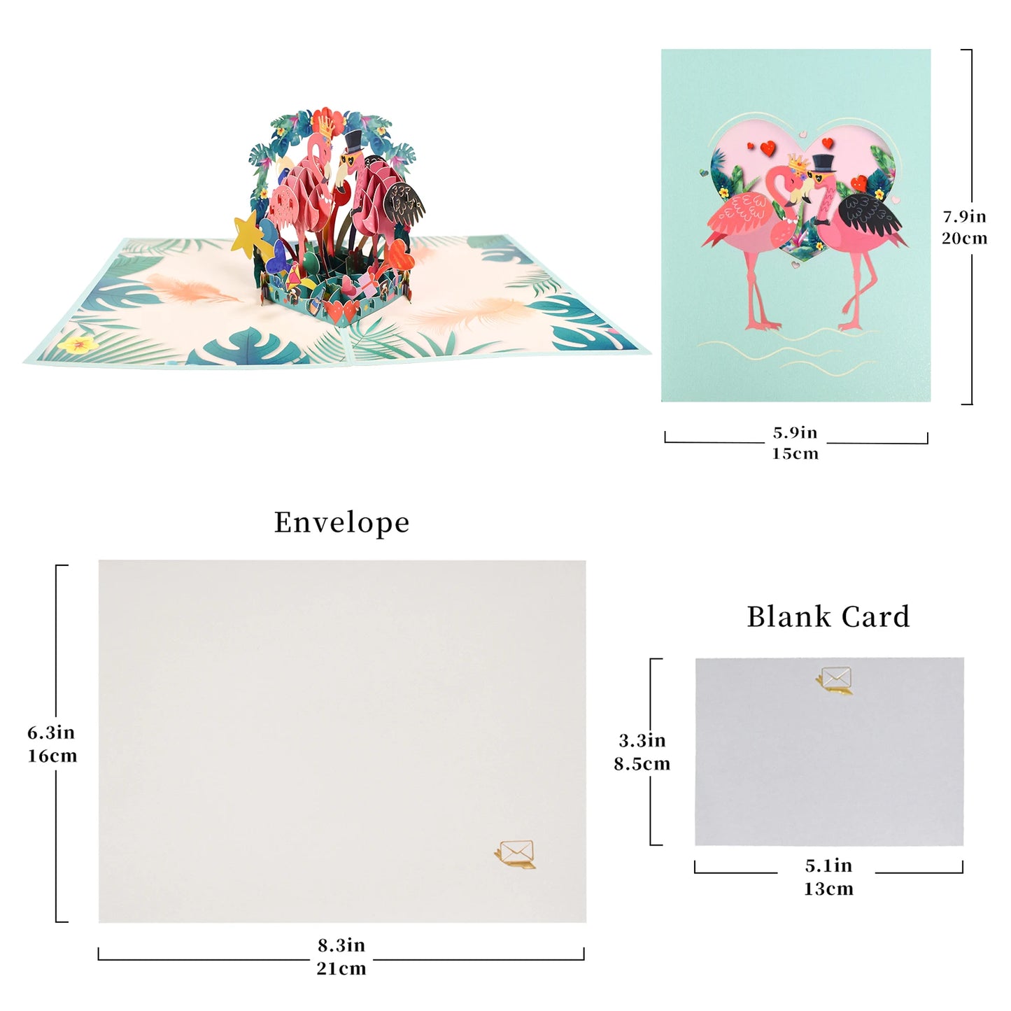 3D Love Pop Up Card for Valentine's Day Wedding Invitations Anniversary Wife Husband