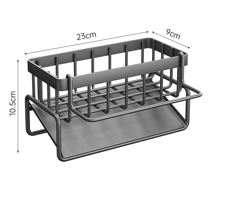 Sink Cleaning Tools Storage Rack Kitchen Multifunctional Stainless Steel Drain Rack for Sponge Cleanser Organiser Rag Hanger