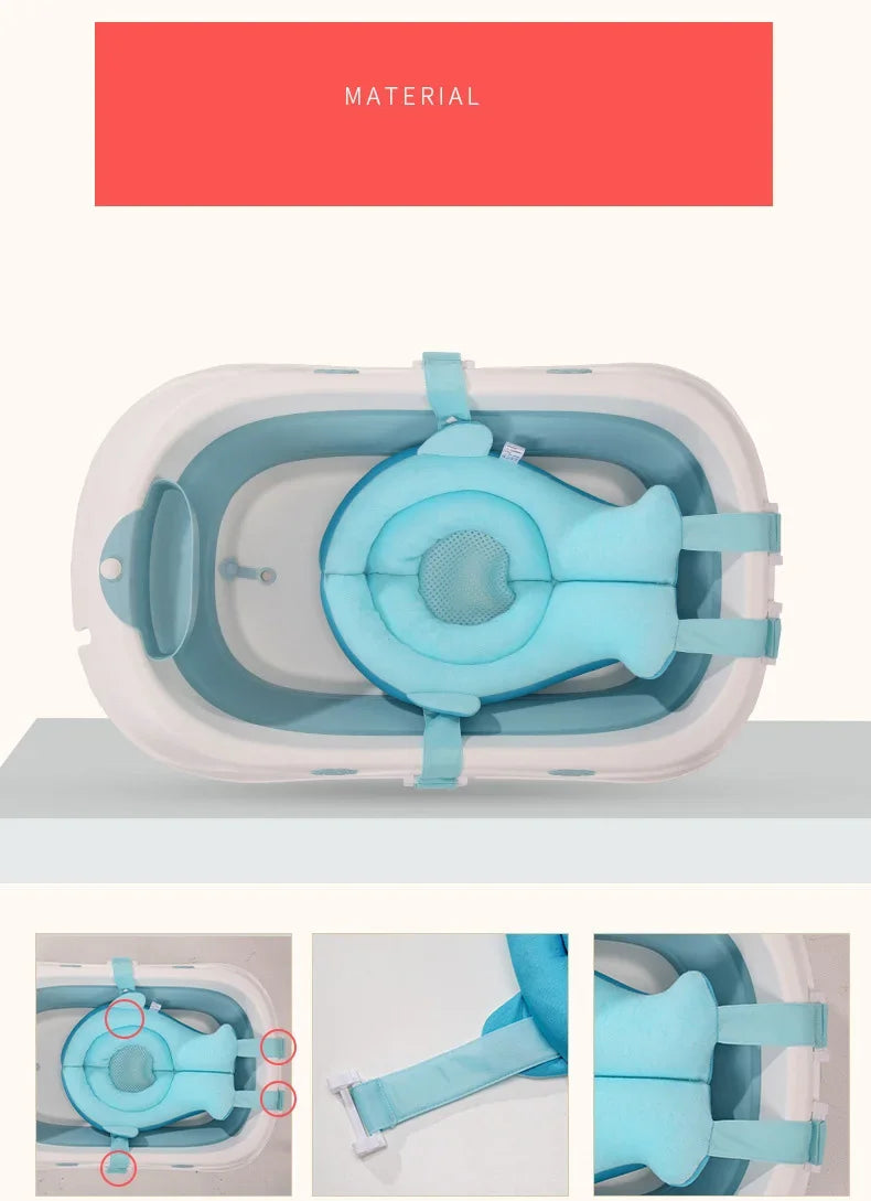 Baby Bath Seat Support Mat Shower Safety Tub Pad Newborn Bathtub Recliner Infant Anti-Slip Soft Comfort Body Cushion Baby Stuff