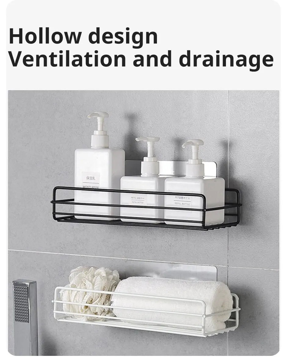 Bathroom Metal Shelves No-Drill Bathroom Organiser Cleaning Supplies Organiser Kitchen Supplies Storage Bathroom Accessories