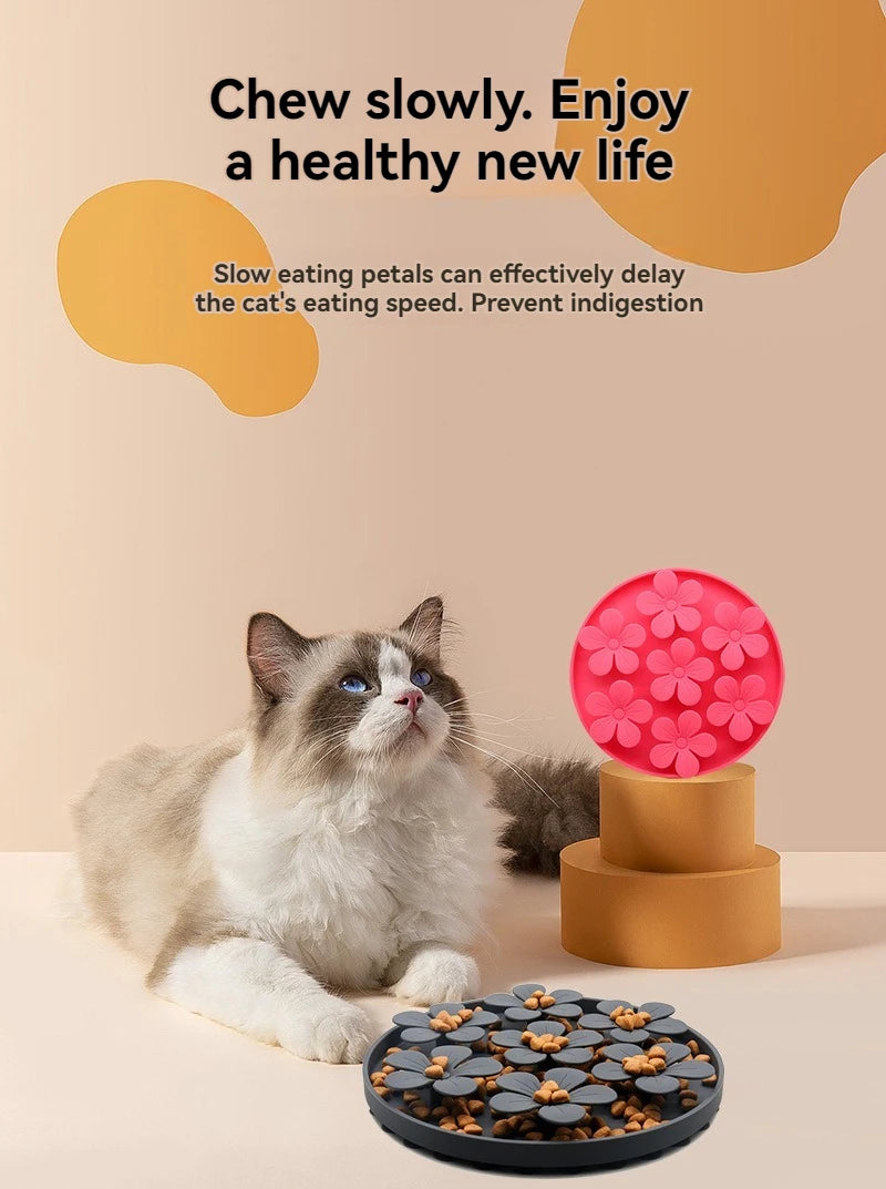 Silicone Slow Feed Mat for Cats & Dogs – Suction Cup Lick Pad and Treat Dispenser for Healthy Eating