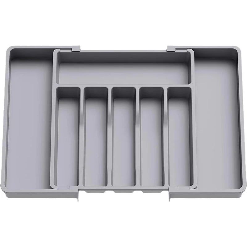 Expandable Cutlery Drawer Organiser, Adjustable Kitchen Utensil Tray Set, Compartment Flatware Storage Divider