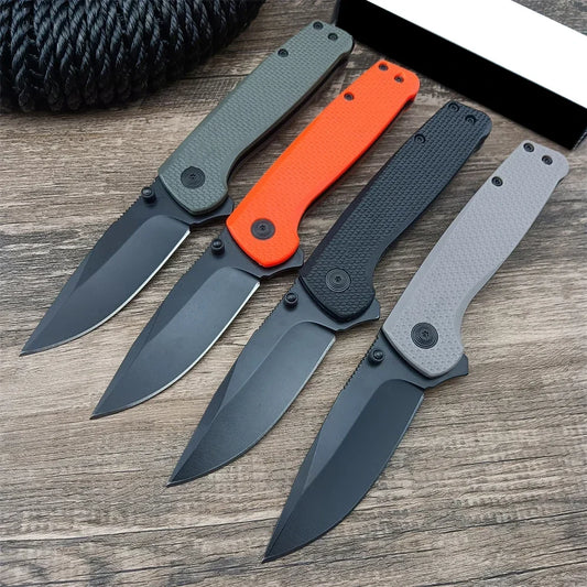 Bearing Survival Flipper Pocket Knife Hunting Camping Edc Self Defense D2 Blade Fiberglass Handle Military Tactical Folding Tool