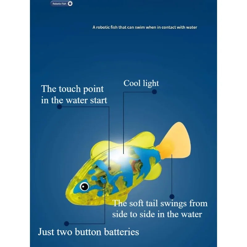 Children’s Electronic Bath Toy – Light-Sensing Swimming Fish Interactive Toy for Kids