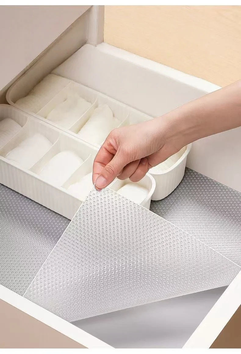 Water Drop Pattern Kitchen Cabinet Liner Eva Waterproof Refrigerator Mat Placemat Non-Sticky Easy to Clean Drawer Liner Moisture-Proof and Mildew-Proof