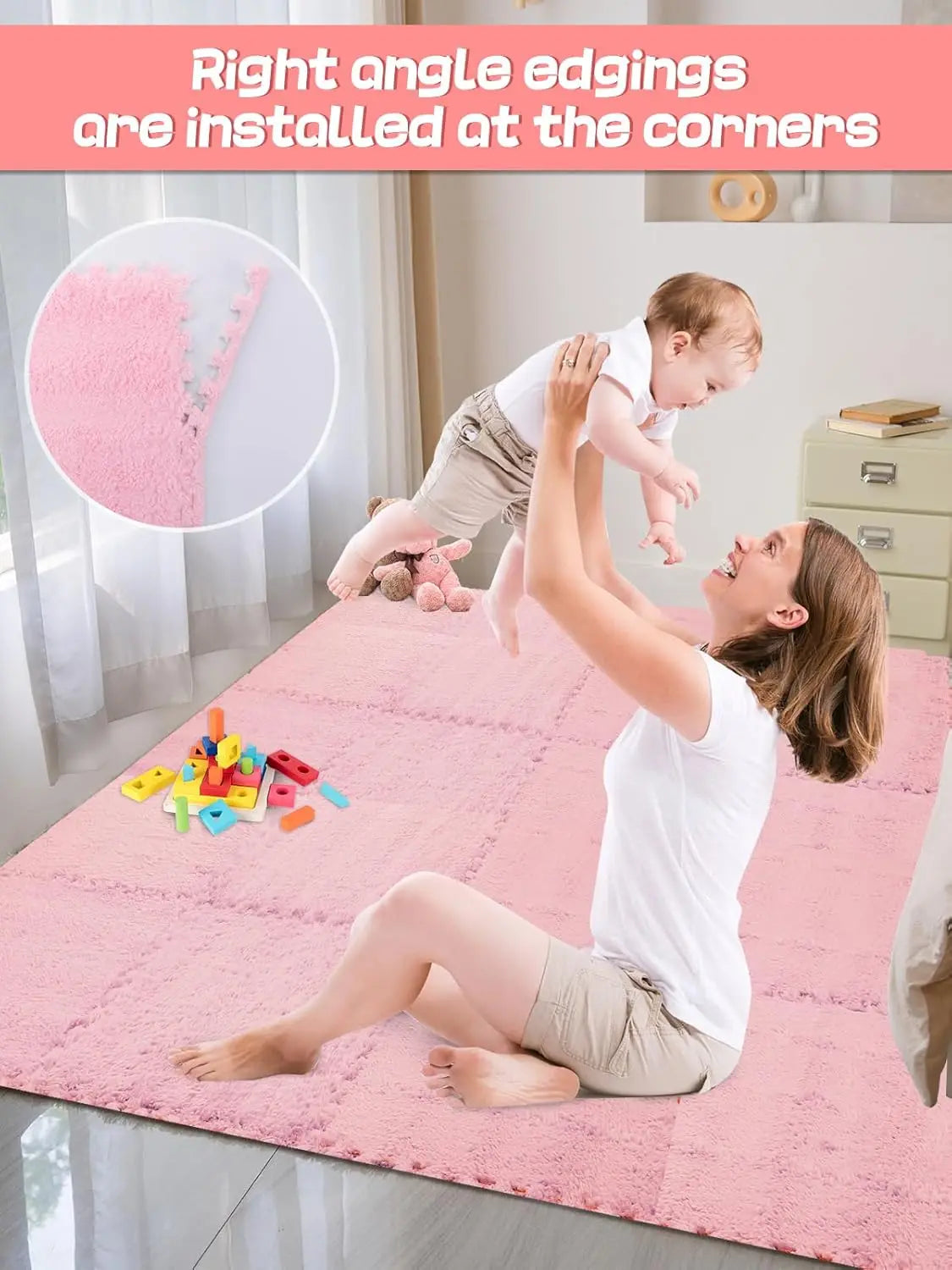 30X30X1cm Soft Plush Children's Mat Baby Toys Eva Foam Puzzle Carpet Warm Children Play Mats Interlocking Rugs Infant Carpet