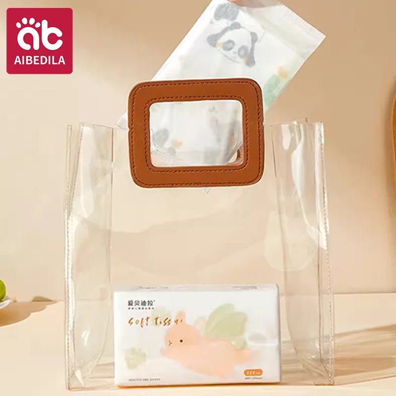 AIBEDILA Baby Disposable Table Mats Oilproof Waterproof Sticky Placemats Cute Animal Design Portable Dining Pads for Toddlers