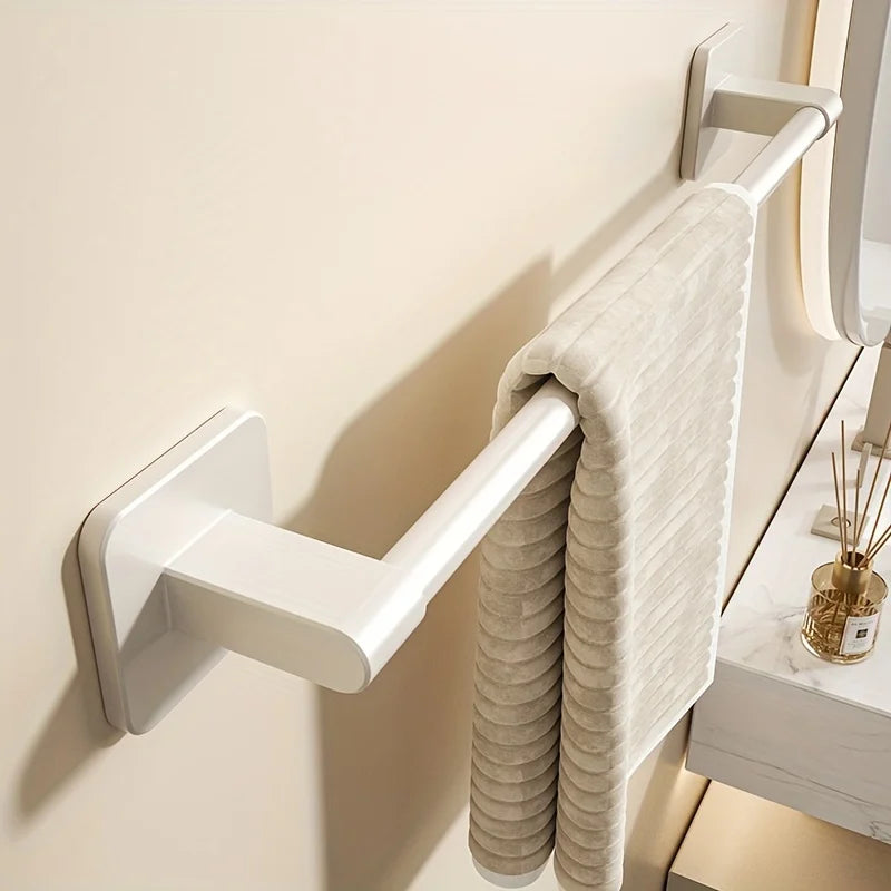 1 Piece Of Bathroom Facilities White Non-Perforated Wall-Mounted Bathroom Towel Bar Size 40-60cm Storage Rack Towel Rack Bathroo
