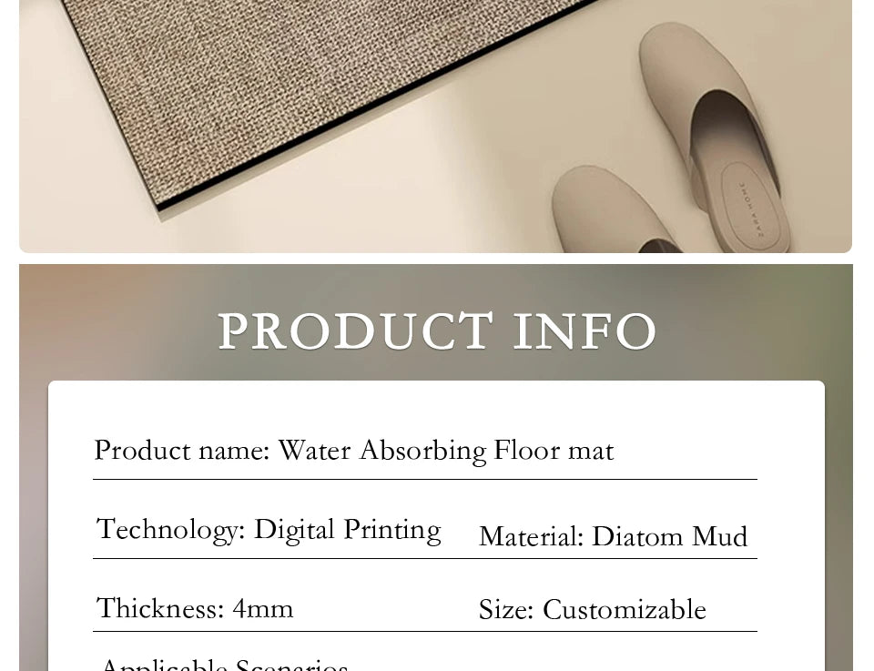 Bathroom Mat Absorbent Floor Mats Bath Carpet Soft Diatom Mud Non-slip Rug Toilet Doormat Entrance Door Tappeto Bagno Alfombra
