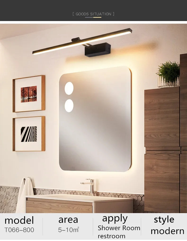Bath mirrors bathroom vanity waterproof led light mirror lamp for makeup mirrors with lights Led Mirror Light Wall Sconces
