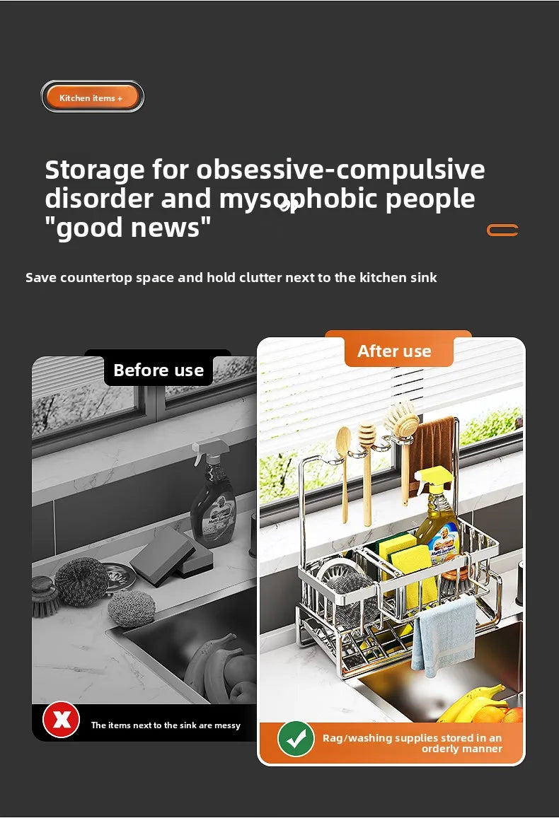 Stainless Steel Storage Shelf, Metal Kitchen Organiser Rack for Pantry, Bathroom, Office, Heavy Duty & Space Saving