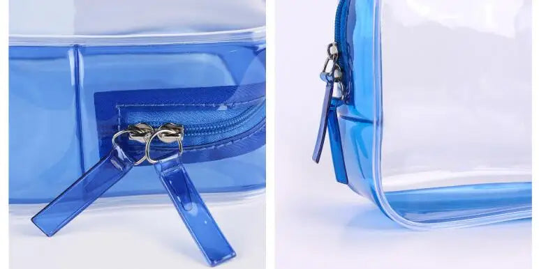 Transparent PVC Waterproof Zipper Makeup Cosmetic Bag
