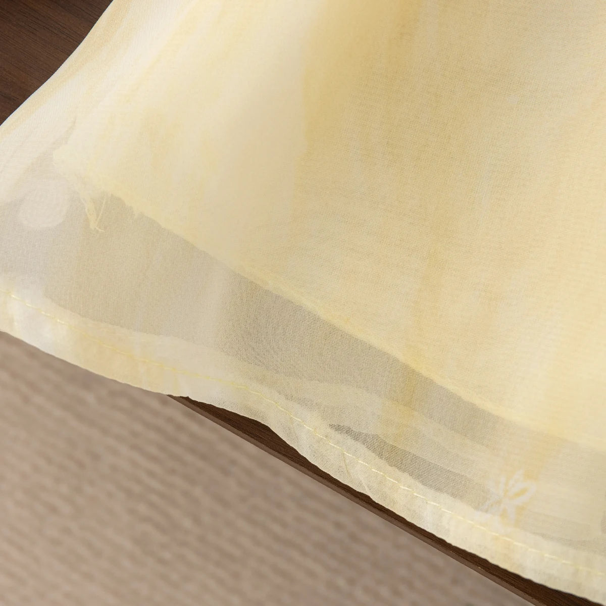 Chinese Style Cheongsam Toddler Dress Yellow Flower Embroiderey Fly Sleeve Yarn Dress Elegant Girl Party Dress