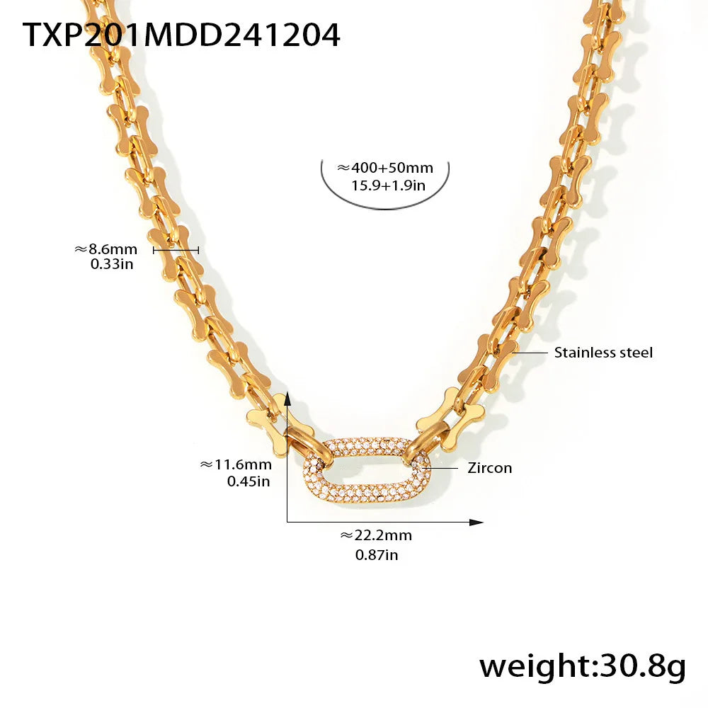 Gold Plated Oval Zircon Pendant
