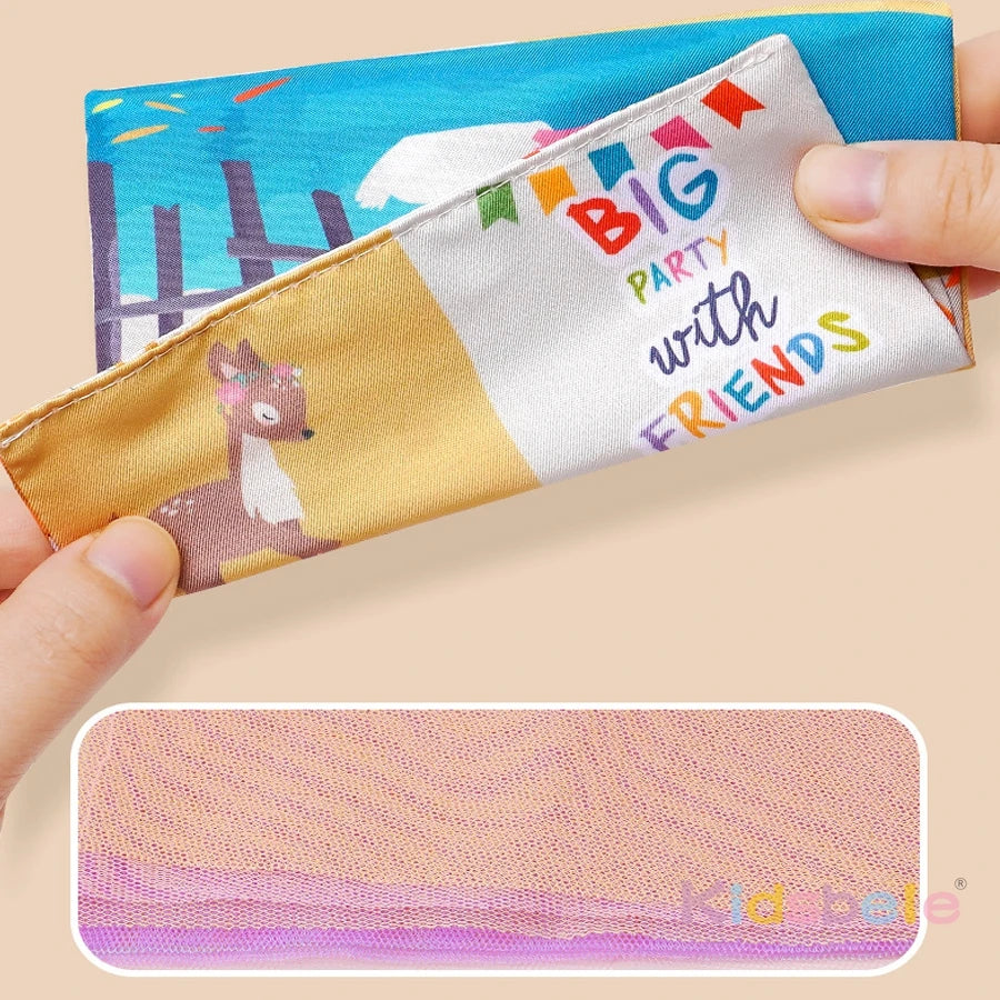 Montessori Tissue Box Toy for Baby Soft Pulling Cloth Sensory Fine Motor Skills and Calm Play for Toddlers Travel Stroller
