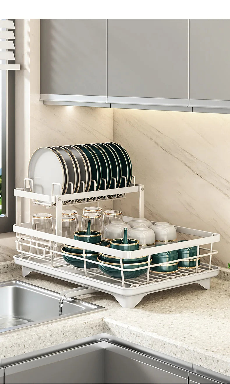 Dish Drying Rack Kitchen Adjustable Stainless Steel Cutting Board Organiser Dish Bowl Drainer Storage Rack Kitchen Utensils