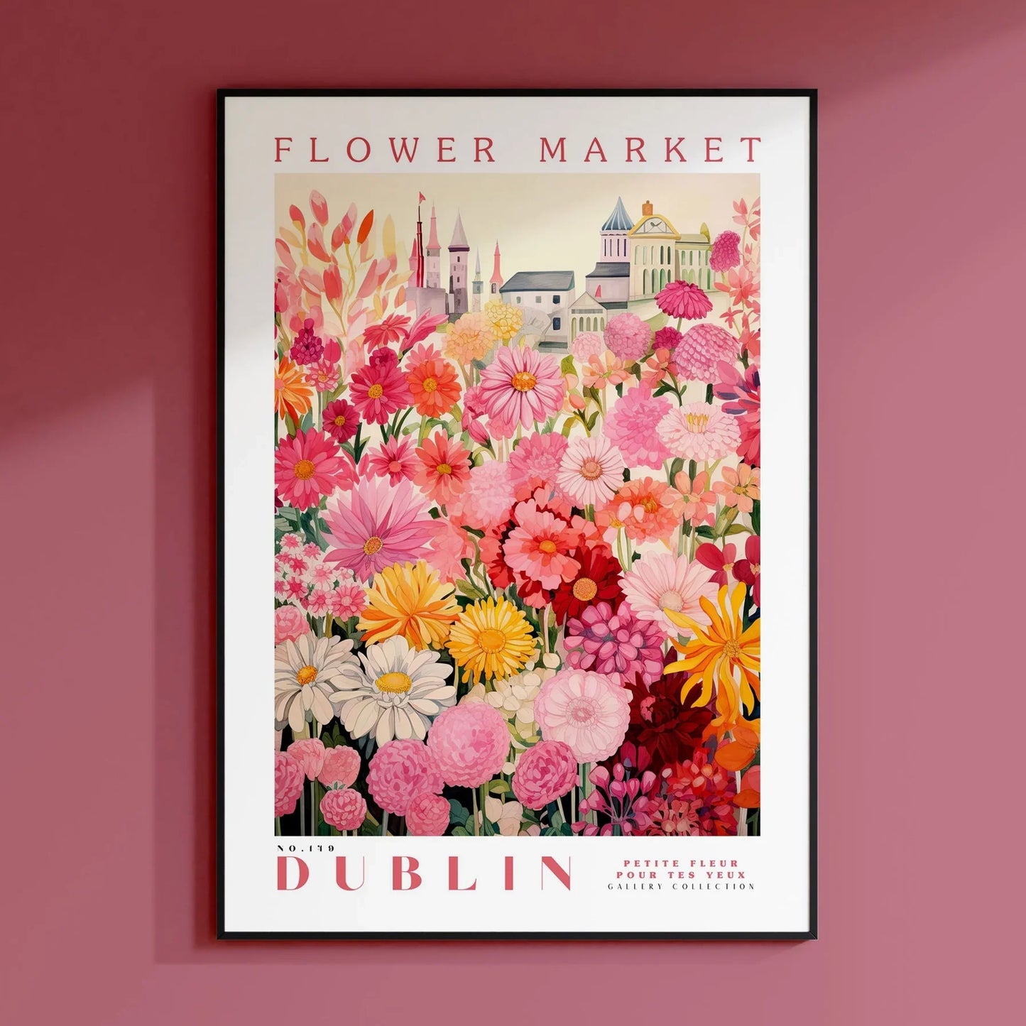 Amsterdam Flower Market Poster, Amsterdam Poster, Flower Market Print, Flower Wall Art, Botanical Poster, Floral Wall Art, Boho
