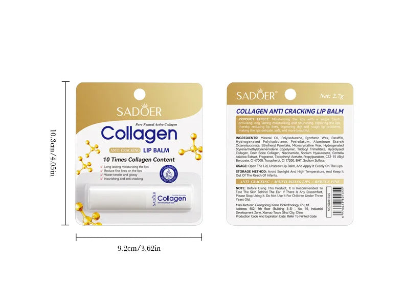 SADOER Collagen Moisturising Lip Balm