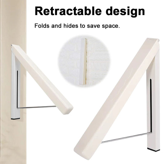Folding Clothes Hanger Wall Mounted Clothes Hanger High Load Capacity Clothes Storage Hanging Rack Metal for Indoor Outdoor Use