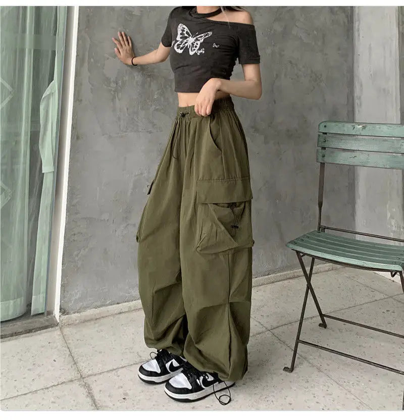 Plus-size Women's Pants Spring and Summer Hot-selling High-waist Versatile Straight-leg Side-pocket Comfortable Casual Pants