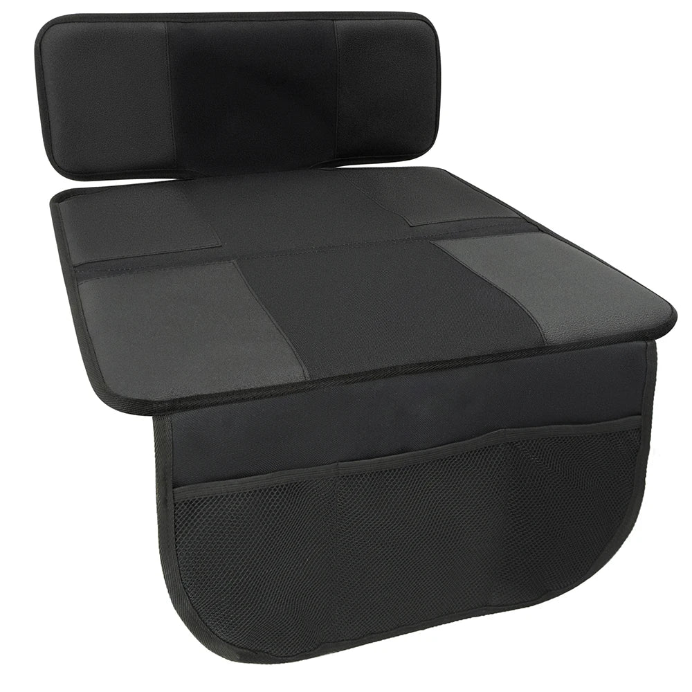 Car Seat Protector for Baby Child Car Seats- Auto Seat Cover Mat, Protective Non- Slip Car Seat Cover Pad with Mesh Pockets