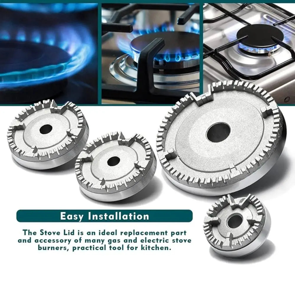 Gas Burner Flame Cap Cooker Hat Set Upgraded Oven Gas Hob Burner Stove Lid Fits Most Gas Stove Burners Replacement Kit