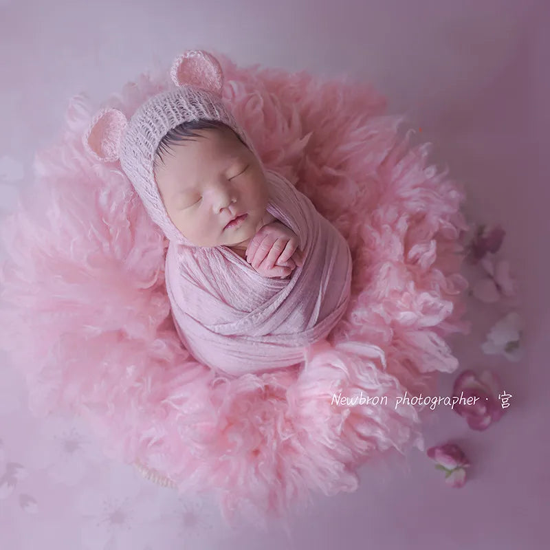 100% Flokatti Wool Mats Baby Photography Blanket Newborn Wrap Flokati Props for Newborns Photo Shoot Fotografia Accessories