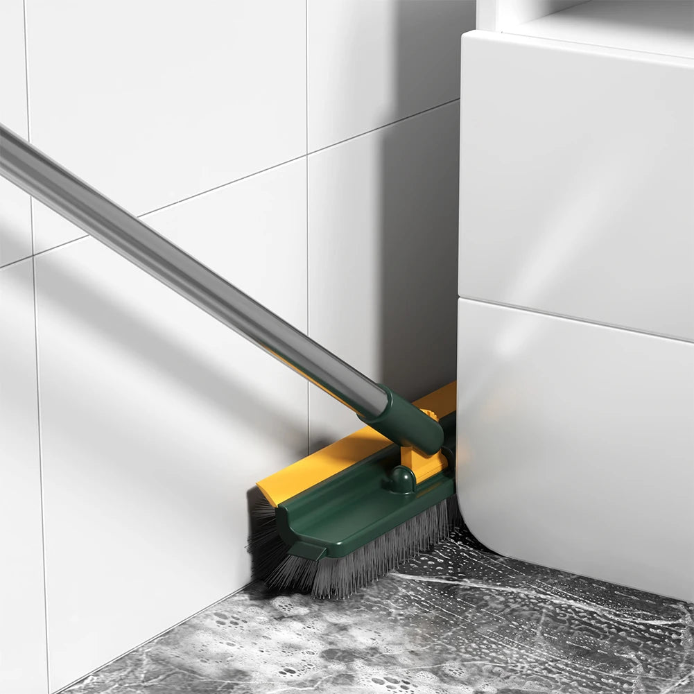 3 in 1 Floor Scrub Brush 180°Rotating Long Handle Stiff Bristle Floor Brush Grout Brush Tile Brush for Cleaning Shower Bathroom
