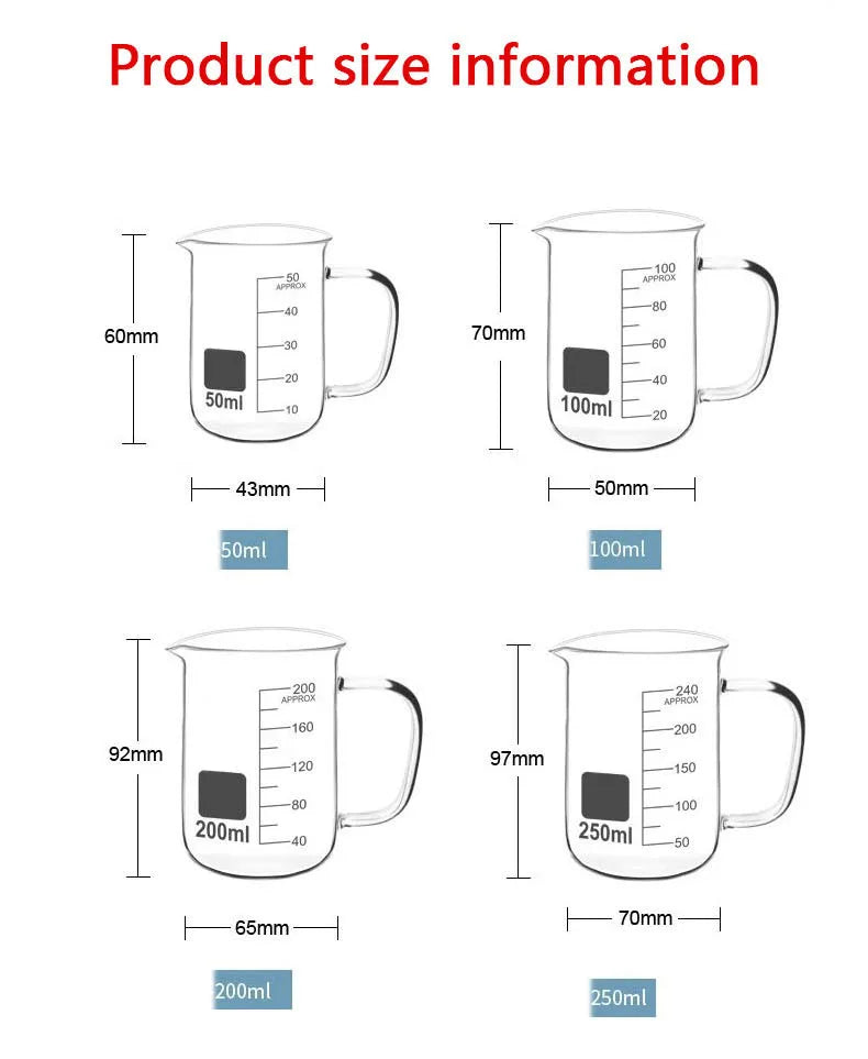 High Borosilicate Heat-resistant Glass Measuring Cup