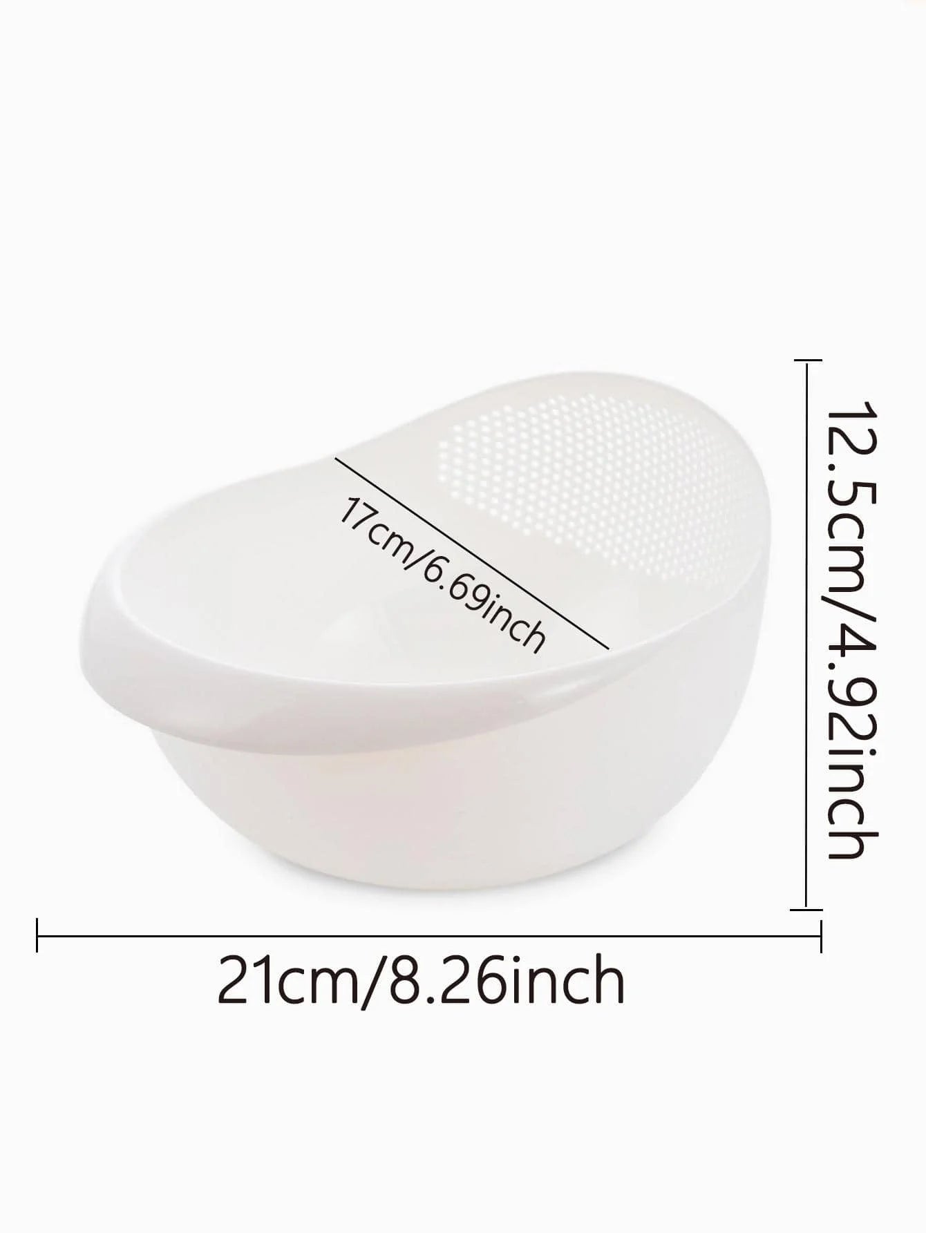 1PC Colander Rice Bowl Drain Basket Fruit Bowl Washing Drain Basket with Handle Washing Basket Home Kitchen Organizer