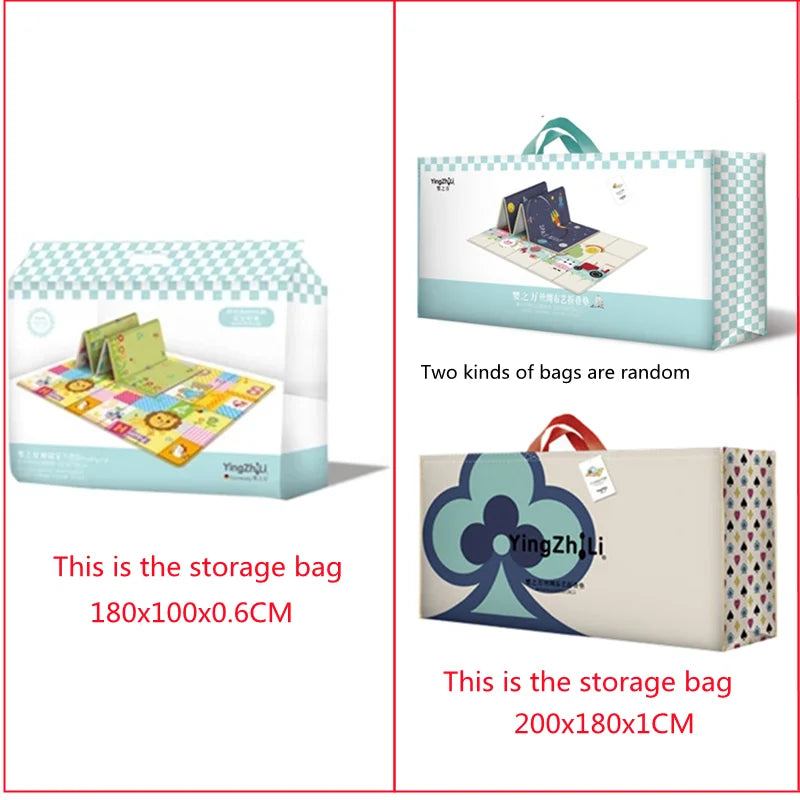 Baby Play Mat 180x200cm Doubel Sided Printed Kids Rug Educational Toys for Children Crawling Carpet Game Activity Gym Foam Floor