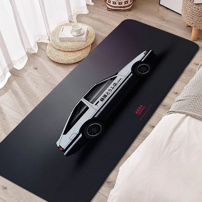 Bathroom Rug I-Initial D Room Floor Carpet for Bedroom Entrance Door Doormat Non Slip Veranda Floor Mat Cool Custom Soft Bathmat