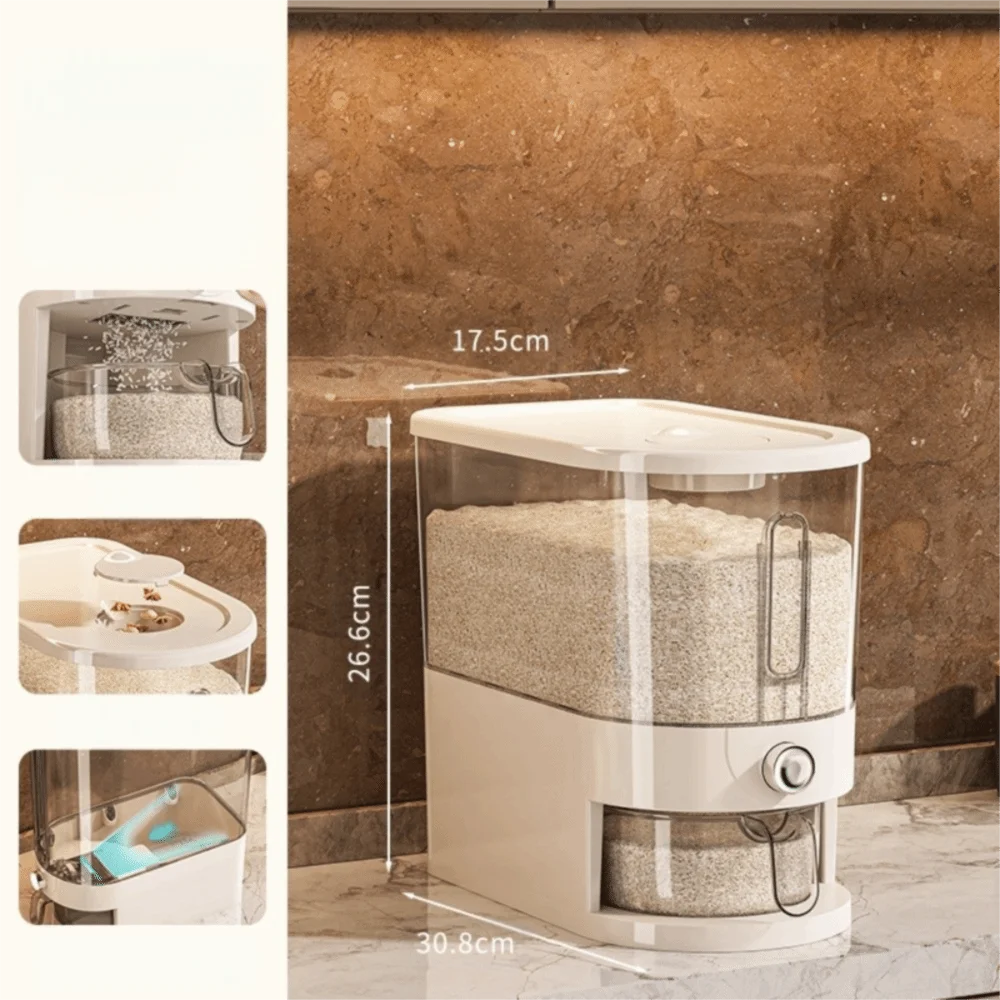 New Insect-proof Rice Storage Container 5/10KG Moisture Proof Dry Food Dispenser Sealed Storage Container Noodles