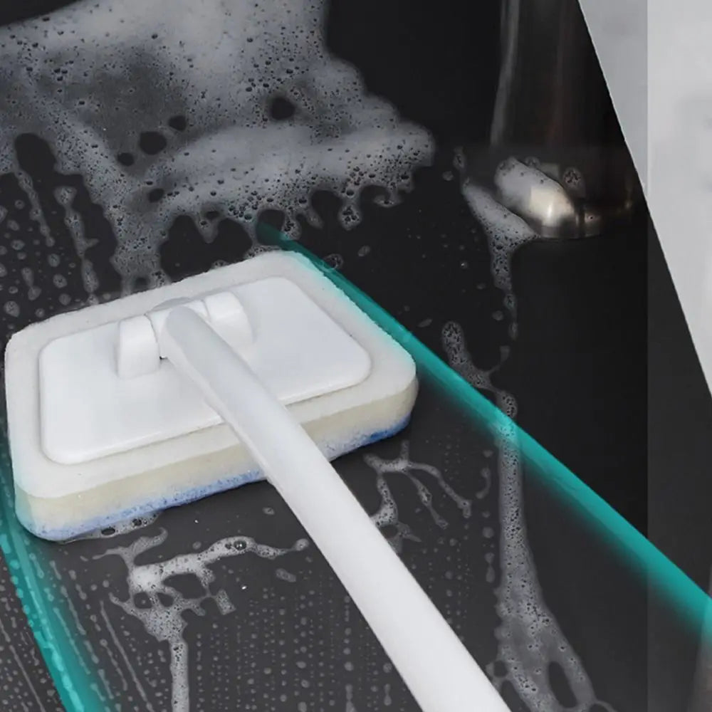Multi-Functional Bathroom Wall Brush Long Handle Household Floor Bathtub Brushes Ceramic Tile Sponge Cleaning Brush Removable