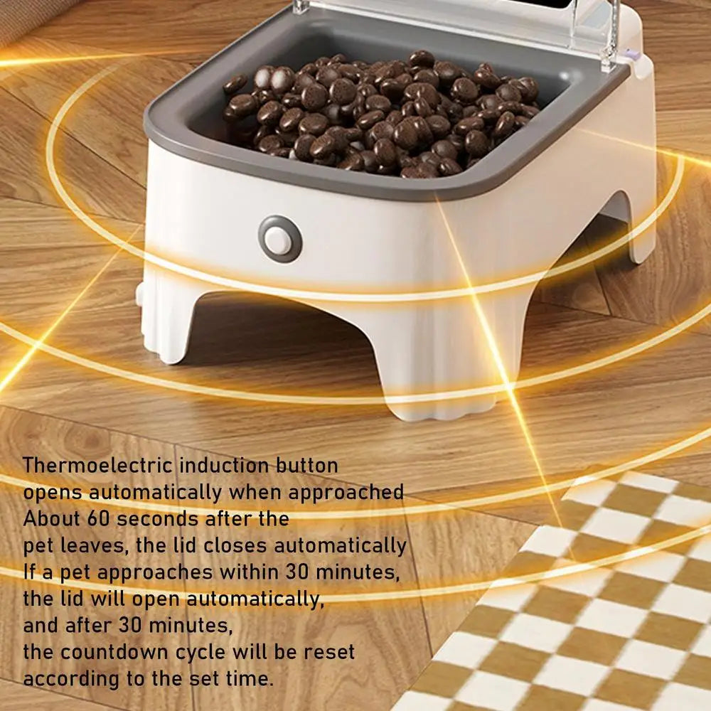 Smart Automatic Pet Feeder – Timed Sensor Dispenser for Cats and Dogs, Dry & Wet Food Slow Feeder Bowl