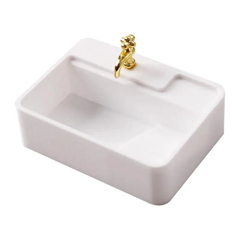 1/12 Dollhouse Bathroom Wash Basins Sinks Model Furniture Decoration Dolls Home Accessories