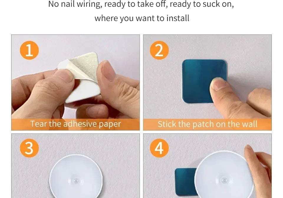 1/3PCS LED Motion Sensor Light Night Light USB Rechargeable Night Lamp for Kitchen Cabinet Wardrobe Lamp Staircase Closet Light