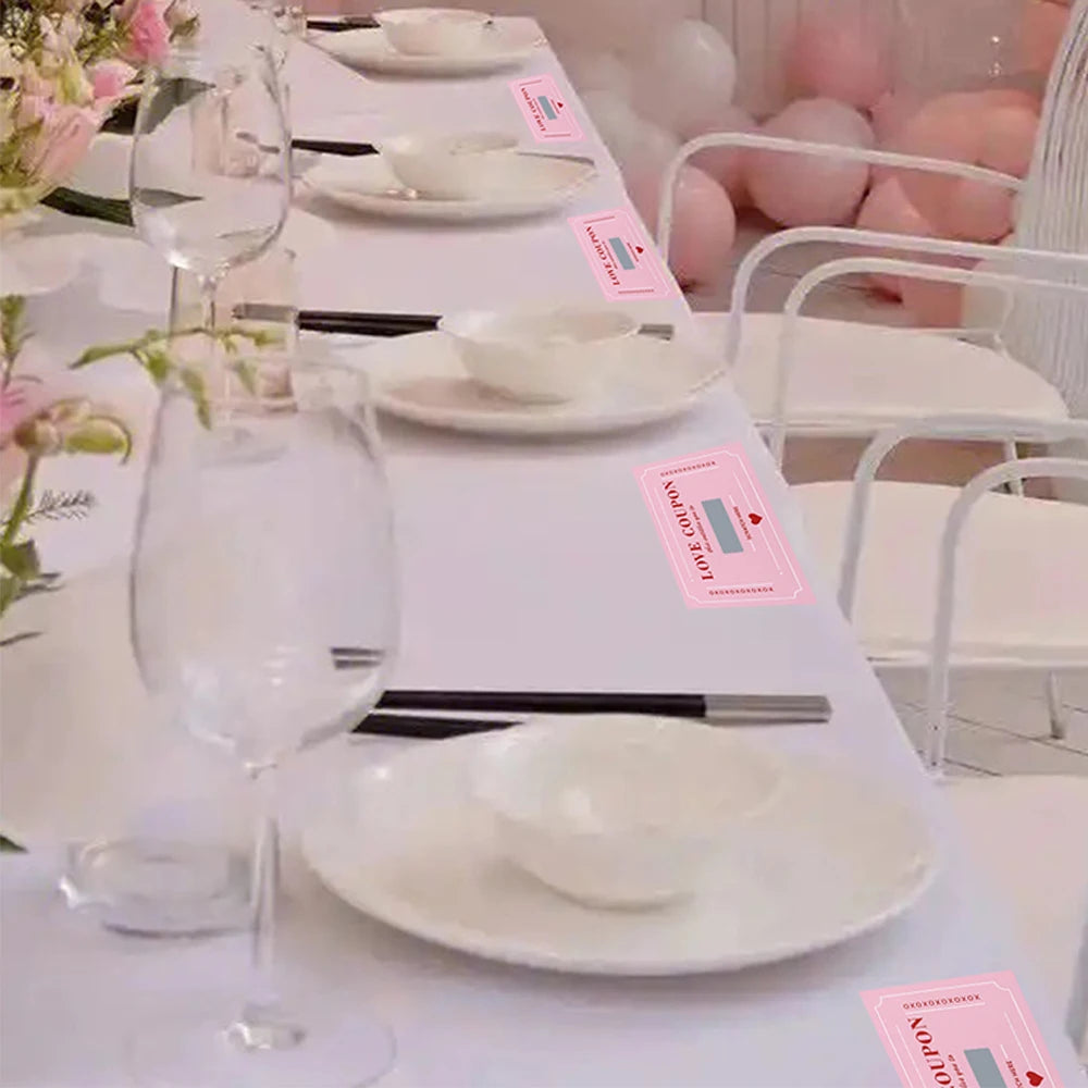 10Pcs/20Pcs Scratch-Off Love Coupons Couple Scratch Off Cards Valentine's Day Wedding Anniversary Creative Gifts