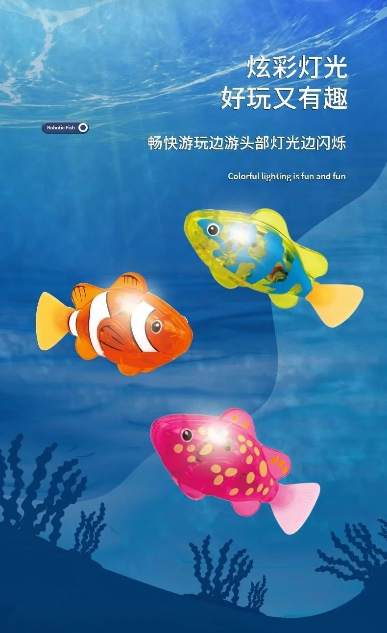 Children’s Electronic Bath Toy – Light-Sensing Swimming Fish Interactive Toy for Kids