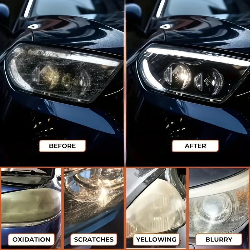 ar Headlight Restoration Polishing Kit - Scratch Remover & Oxidation Cleaner Repair Paste for Headlamp Assembly