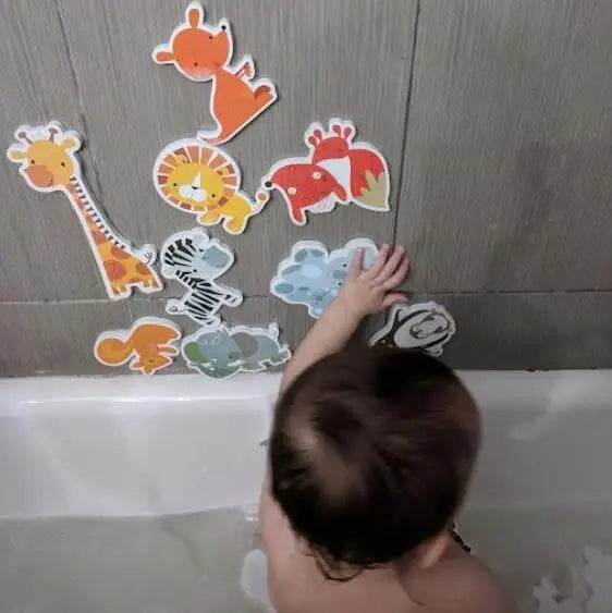 Baby Bath Toys Fun Foam Animals Floating Water Toy Traffic Early Educational Learning Gift for Kids Toddlers Bathtub Play Set