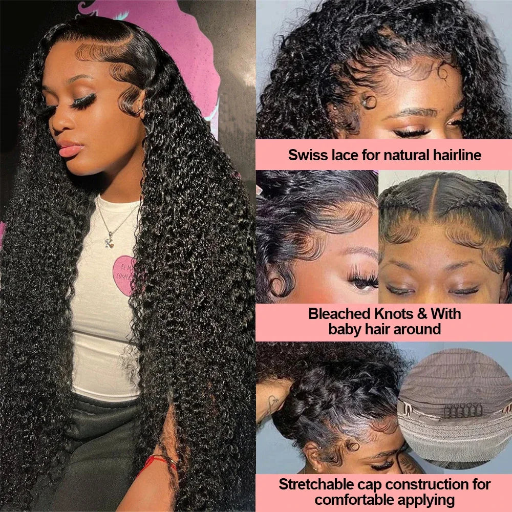 Lafion HD Lace Closure & Frontal Wig – Curly Human Hair, 4x4/5x5 Closure, 13x4/13x6 Lace Front, Deep & Water Wave