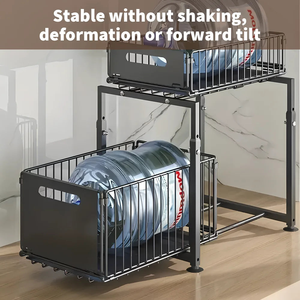 Kitchen Shelves Slide-out storage rack,Cabinet pull-out storage basket, Punch-free storage rack with suction cups,Spice rack