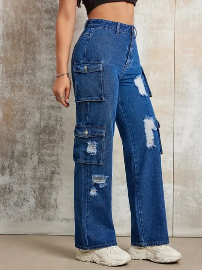 American Retro Punk Style Jeans